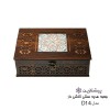 خرید جعبه چوبی طرح کاشی سنتی دست ساز