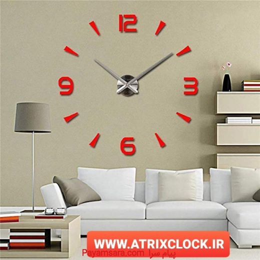 ساعت دیواری آتریکس مدل استیکری شیک