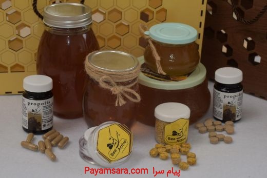 فروش عسل با ضمانت +ژله رویال +بره موم وگرده گل
