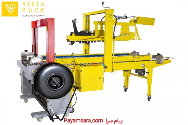 دستگاه چسب زن و تسمه‌کش اتوماتیک ویستاپک