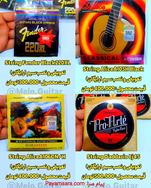فروش سیم آلات و لوازم جانبی گیتار