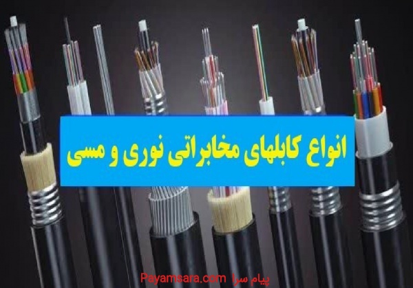 انواع کابلهای مخابراتی فیبر نوری و مسی/کابل شبکه و