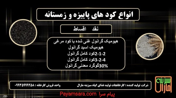 انواع کودهای گرانوله چالکود