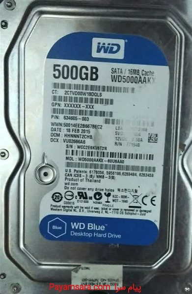 هارد 500 گیگ wd